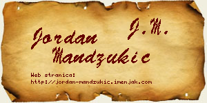 Jordan Mandžukić vizit kartica